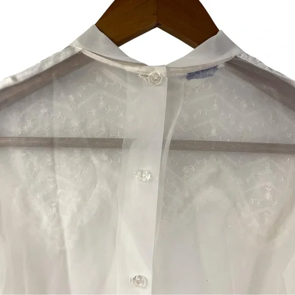 Mark Lee Original 1950s Sheer White Top - Picture 6 of 7